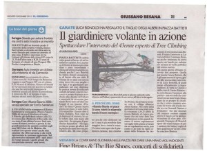 Tree Climbing Fratelli Bonoldi - articolo su "il giorno"
